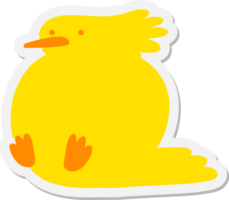funny bird sticker png