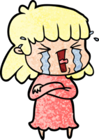 cartoon woman in tears png