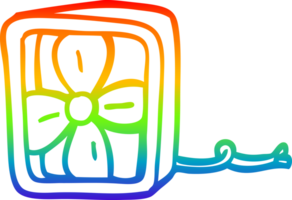 rainbow gradient line drawing of a cartoon electric fan png