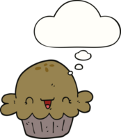 cute cartoon pie with thought bubble png