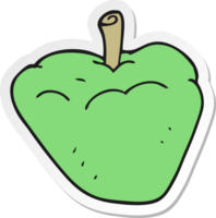 autocollant d'une pomme bio de dessin animé png