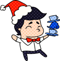 Hand gezeichnet Weihnachten Karikatur von kawaii Junge png