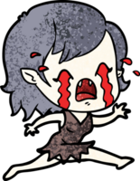 cartoon crying vampire girl png