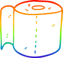 arcobaleno pendenza linea disegno di un' cartone animato gabinetto rotolo png