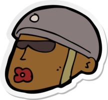 sticker of a cartoon policeman head png