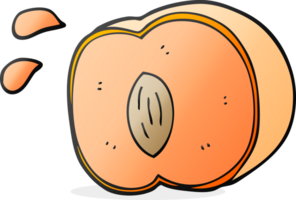 hand drawn cartoon juicy peach png