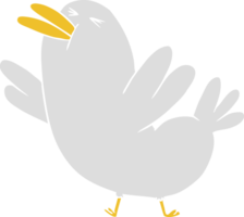 Cartoon-Vogel im flachen Farbstil png