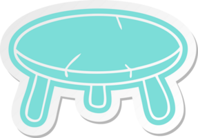 cartoon sticker of a wooden stool png