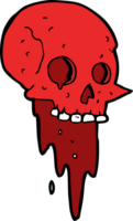 gross halloween skull cartoon png