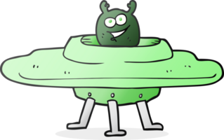 hand drawn cartoon spaceship png