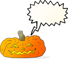 hand drawn speech bubble cartoon halloween pumpkin png