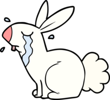 tecknad serie kanin kanin gråt png