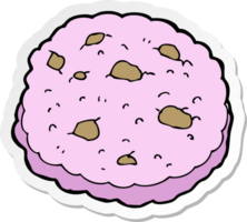 sticker of a pink cookie cartoon png