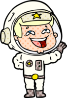 tecknad serie skrattande astronaut png