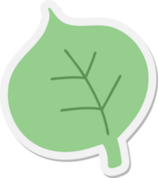 pegatina de hoja de dibujos animados simple png