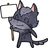 friendly cartoon wolf png