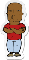 sticker of a cartoon tough guy png