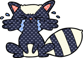 cartoon raccoon crying png