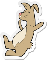 sticker of a cartoon hare png