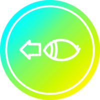 staring eye circular icon with cool gradient finish png