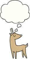 cartoon deer with thought bubble png