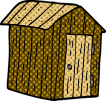 cobertizo de madera de garabato de dibujos animados png