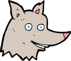 cabeça de lobo dos desenhos animados png