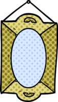 cartoon framed old mirror png