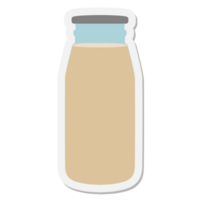 etiqueta engomada de la leche con chocolate png