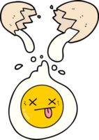 cartoon cracked egg png