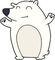 desenho animado feliz urso polar png