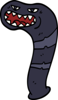 sanguessuga de monstro de doodle de desenho animado png