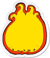 sticker of a cartoon flame border png