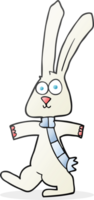 main tiré dessin animé lapin png