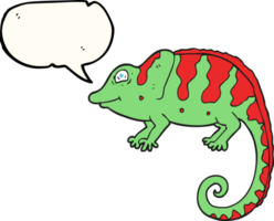 mano disegnato discorso bolla cartone animato camaleonte png