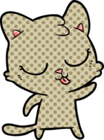 gato de dibujos animados silbando png