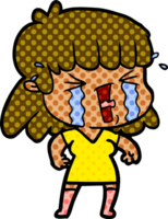 cartoon woman in tears png