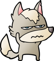 loup agacé de dessin animé png