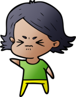 cartoon angry girl png