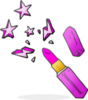 hand drawn cartoon vivid lipstick png