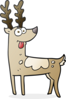 hand drawn cartoon reindeer png