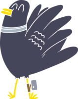 pájaro de dibujos animados de estilo de color plano png