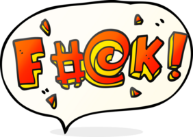 hand drawn speech bubble cartoon swearword png