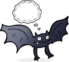 cartoon vampire bat with thought bubble png