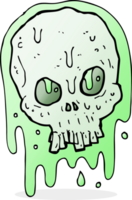 cartoon slimy skull png