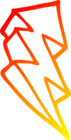 warm gradient line drawing of a cartoon lightning bolt symbol png