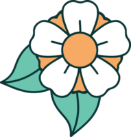 iconic tattoo style image of a flower png