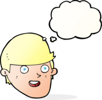 cartoon man with big chin with thought bubble png