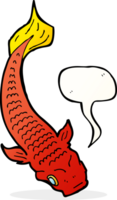 Cartoon-Fisch mit Sprechblase png