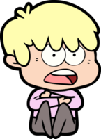 worried cartoon boy png